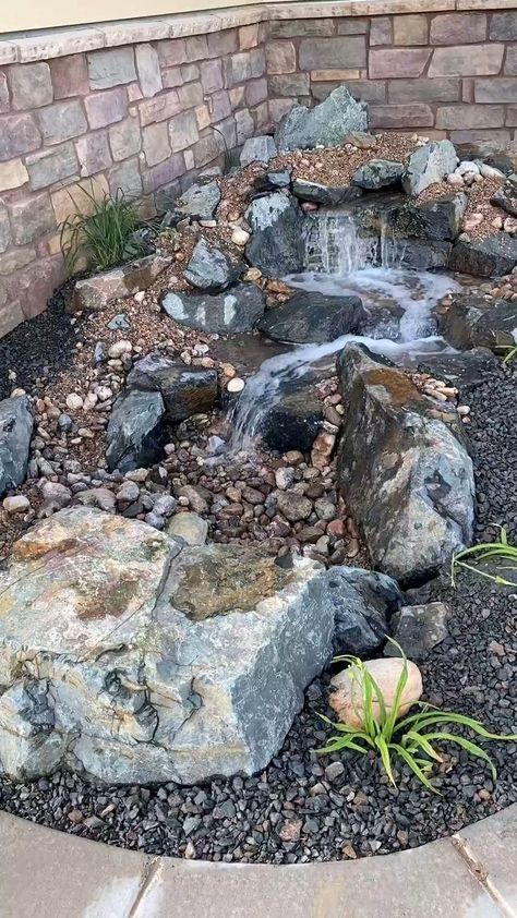 Moody Backyard, Waterfall Video, Pondless Waterfall, Kolam Koi, Taman Air, Port Moody, Garden Pond Design, Diy Pond, Diy Garden Fountains