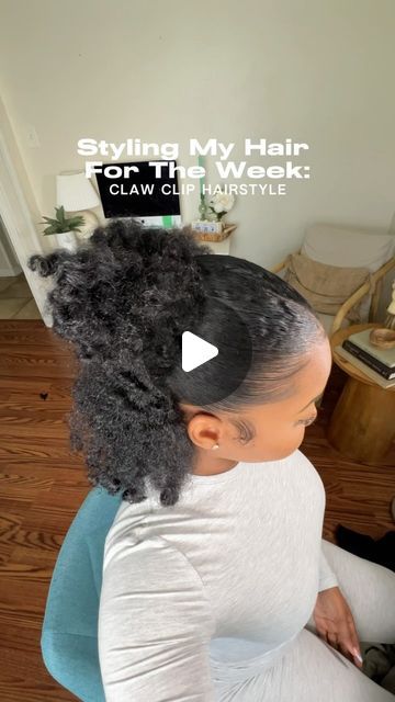 Kinzey Rae on Instagram: "Styling my natural hair for the week using @curldazehaircare products! This week I did a half up half down claw clip hairstyle on blown out hair. 

Details:
• To keep the hairstyle fresh I re-braided it halfway through the week. 
• I also refreshed the front by taking it down, adding more products, then brushing it back into a ponytail. 
• I used a bonnet to keep it secure at night. 

Products:
• Curldaze Creamy Curl Styler
• Curldaze Glossy Shine Gel
• Xtreme 24 Hour Extreme Hold Gel | @xtremegelusa 
• Curldaze Grodaze Hair & Scalp Booster
• Curldaze Grodaze Hold It Creme

Thanks for watching! Don’t forget to like, comment, save, & follow! 🫶🏾

#clawcliphairstyle #halfuphalfdownhairstyle #naturalhairstyles #naturalhair #naturalhairinspo #naturalhairinfluencer #d Half Down Claw Clip, Blown Out Hair, Claw Clip Hairstyle, Clip Hairstyle, Hair Details, Clip Hairstyles, Blowout Hair, Hair Scalp, Half Up Half Down Hair