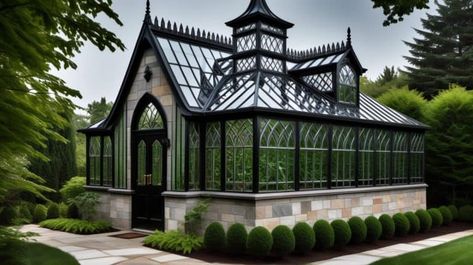 29 Enchanting Victorian Greenhouses for Your Backyard Haven - Peak Patio Life Victorian Backyard, Victorian Conservatory, Victorian Greenhouses, Victorian Greenhouse, Glass Conservatory, Conservatory Design, Outdoor Greenhouse, Conservatory Garden, Greenhouse Shed