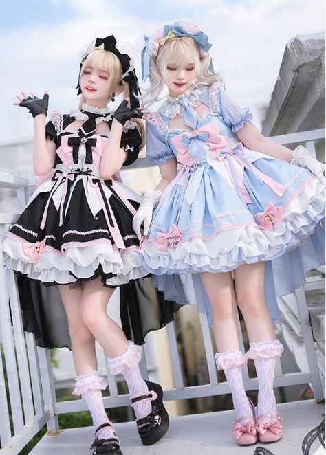 Get ready to channel your inner Cute Magic Girl with this stunning Lolita outfit from Glitzy Wonderland! The 'FG01' set includes a beautiful dress, waistband, large back bow, KC, bow hairclips, and OTKs. Perfect for lovers of Sweet Lolita, Pastel Kawaii, and Fairy Kei Fashion. Get the ultimate Lolita Aesthetic for just $199 with free shipping. Add this Kawaii Core essential to your wardrobe today! #pastelgoth #kawaiistyle #lolitafashion #magicalgirl #pasteloutfit Fairy Kei Fashion, Magical Girl Outfit, Op Dress, Lolita Outfits, Style Kawaii, Maid Dress, Girls Sweet, Sweet Lolita, Mode Inspo