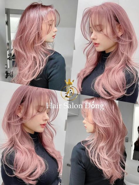 Milky Pink Hair Color, Milky Pink Hair, Cute Korean Hairstyles, Hairstyles Festival, Hair Styles Summer, Hair Styles Cute, Summer Hair Styles, Festival Hairstyles, Korean Hairstyles