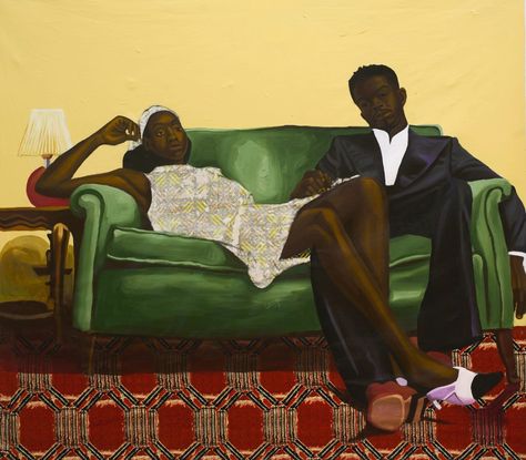 Cornelius Annor | Gallery 1957 Afrofuturism Art, American Couple, Home Decor Artwork, Couple Sitting, Art Foundation, Afrique Art, Black Art Painting, Afrocentric Art, Art African