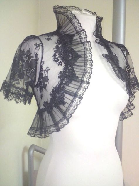 Black Lace Bolero, Bolero Jacket Wedding, Lace Bolero Jacket, Rok Midi, Black Shrug, Wedding Shrug, Lace Bolero, Frou Frou, ف�ستان سهرة