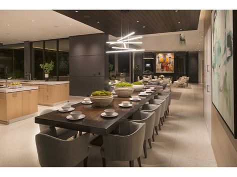 N Clifwood Ave | Vertoch Design Architects, Inc. | Archinect Mansion Dinner Room, Lighting Design Bedroom, Dream Mansion, Dinner Room, Beautiful Dining Rooms, Luxury Dining Room, Design Lighting, Apartment Decor Inspiration, Luxury Homes Interior