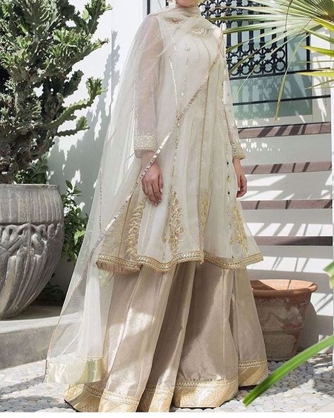 Tissue Sharara, Qabool Hai, Deepak Perwani, Wedding Sharara, Eid Clothes, Dress Pakistani, Shadi Dresses, Desi Outfits, Nikkah Dress