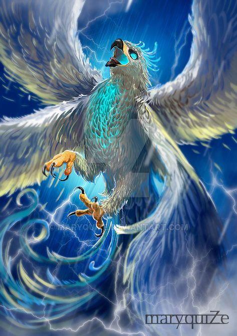 Thunderbird. Fantastic beasts where to find them by maryquiZe Mythical Birds, Beast Creature, Mythical Animal, Fantasy Beasts, Mythical Beast, 다크 판타지, Fantastic Beasts And Where, Legendary Creature, Fantasy Monster