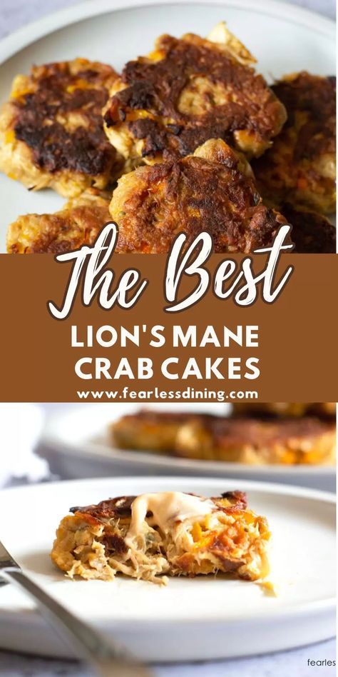 How To Cook Lions Mane Mushrooms Recipes, How To Make Lions Mane Mushrooms, Lions Mane Crab Cake Recipe, Vegan Crab Cakes Lions Mane, Lions Mane Pulled Pork, Lions Head Mushroom Recipes, Easy Lions Mane Recipes, Lions Mane Pasta Recipe, Mushroom Recipes Lions Mane