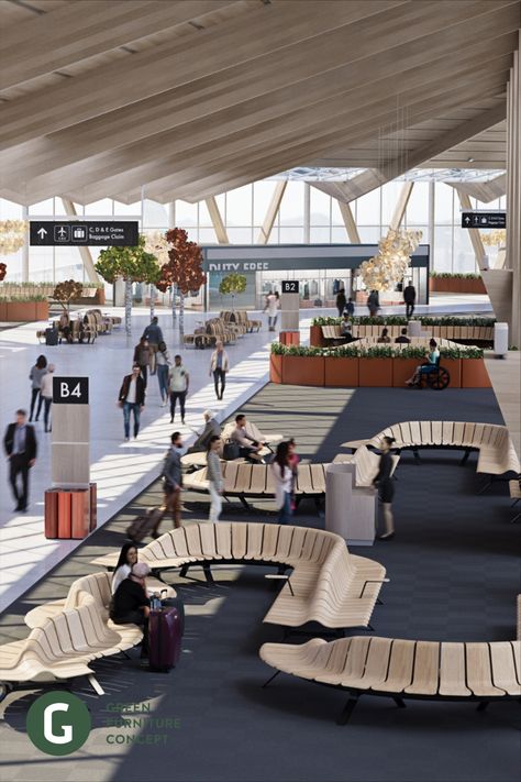 See you at Passenger Terminal EXPO in Amsterdam 14-16th 2023 of March. Click at the link to read more. Our booth nr. 2440. Bus Terminal Interior, Interior Design Public Space, Airport Lounge Interior Design, Launge Area, Bus Terminal Architecture, Airport Lounge Design, Airport Waiting Area, Airport Furniture, Airport Interior