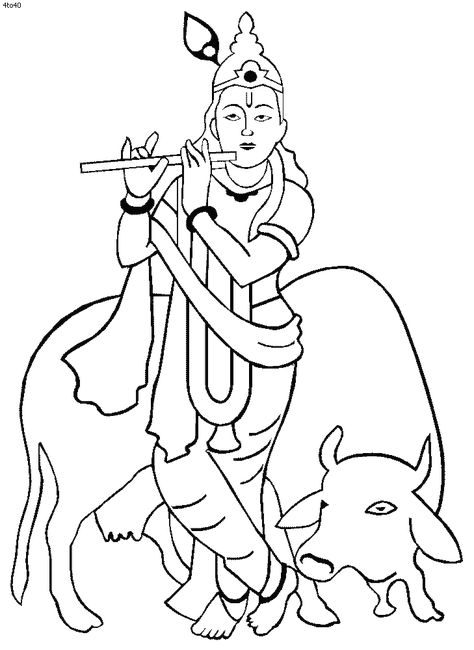 Krishna Coloring Pages, Holi Painting, Krishna Drawing, Dancing Drawings, Easy Love Drawings, Ganesh Art, Krishna Janmashtami, Pooja Room, Krishna Painting