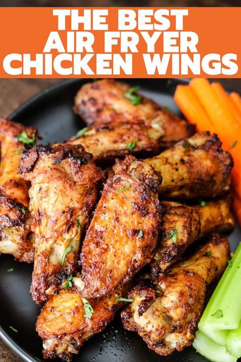 Best Air Fryer Chicken Wings, The Best Air Fryer Chicken, Best Air Fryer Chicken, Air Fryer Recipes Chicken Wings, Air Fry Chicken Wings, Air Fryer Wings, The Best Air Fryer, Crispy Wings, Best Air Fryer