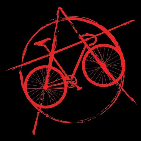 Cycling Tattoo, Bike Logos Design, Bicycle Tattoo, Bike Tattoos, Bike Logo, Red Bike, Bike Illustration, Cycling Design, Arte Punk