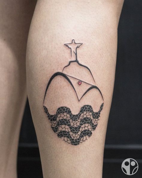 Brazil Tattoo Ideas Rio De Janeiro, Copacabana Tattoo, Brazilian Tattoo Ideas, Brazil Tattoo Ideas, Rio Tattoo, Saint Tattoo, International Tattoo, Mini Tattoos, Tattoo Sketches