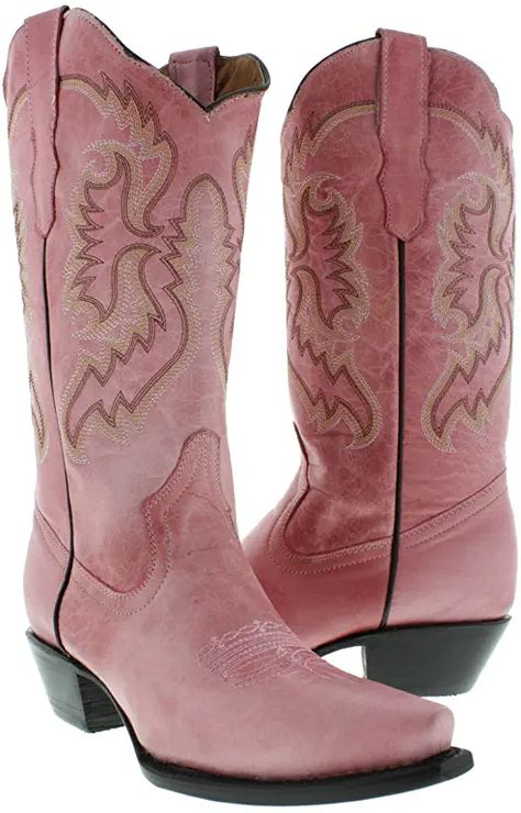 Amazon.com : pink cowboy boots for women Rodeo Dance, Womens Cowboy Boots, Pink Cowboy Boots, Pink Cowgirl Boots, Pink Cowboy, Bota Country, Country Boots, Western Rodeo, Western Boots Women