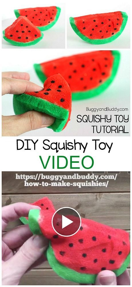 Make Your Own Squishies, Watermelon Video, Thanksgiving Diy Decor, How To Make Squishies, Diy Squishy, Homemade Squishies, Squishies Diy, Kids Sensory Play, Squishy Toys