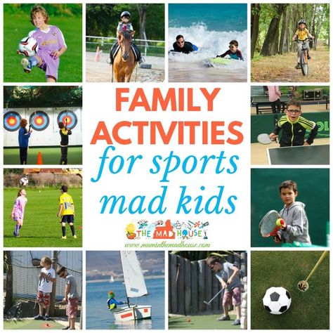 10 Family Activities for sports mad kids Outdoor Kids Activities, Surviving To Thriving, Sports Ideas, Fundraiser Ideas, Learn To Surf, Staying Active, Outdoor Activities For Kids, Family Days Out, Backyard Games