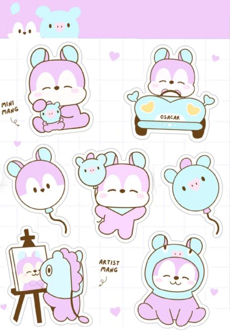 FOLLOW FOR MORE HD PHOTO. #JHOPE #JHOPECHIBI #BT21 #BTS #ARMY #MANG #BT21STICKERS #CUTEBT21 Mang Bt21, Bt21 Stickers, Stickers Bts, V Chibi, Tiny Tan, Bts Christmas, Cute Easy Doodles, Pop Stickers, Art Tools Drawing