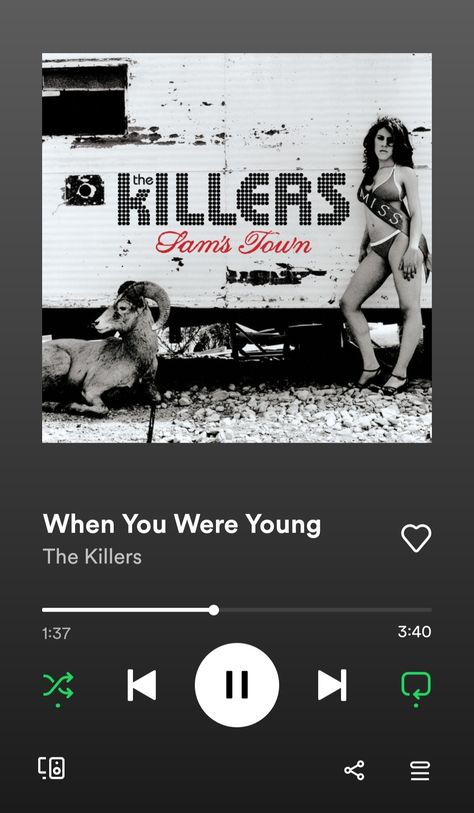 when you were young by the killers The Killers Aesthetic, Pregame Playlist, Sams Town, The Killers, When You Were Young, Text Me, Bedroom Ideas, Kiss, Sound