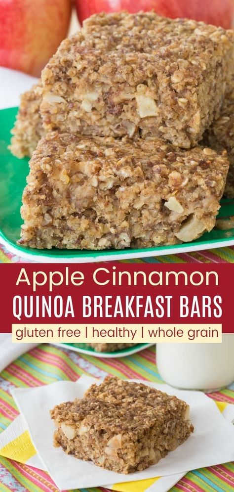 Apple Quinoa Bake, Things To Do With Quinoa, Gluten Free Breakfast Bars Healthy, Gluten Free Whole Grains, Quinoa Protein Bar, Quinoa Breakfast Bites, Quinoa Squash Recipes, Healthy Whole Grain Recipes, Healthy Whole Grains