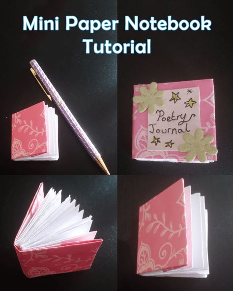 How to Make a Mini Notebook in 8 Steps 📓 | Imagine Forest Mini Bible, Mini Books Diy, Mini Magazine, Books Diy, Book Binding Diy, Mini Notepad, Shape Pictures, Paper Notebook, Mini Notebooks