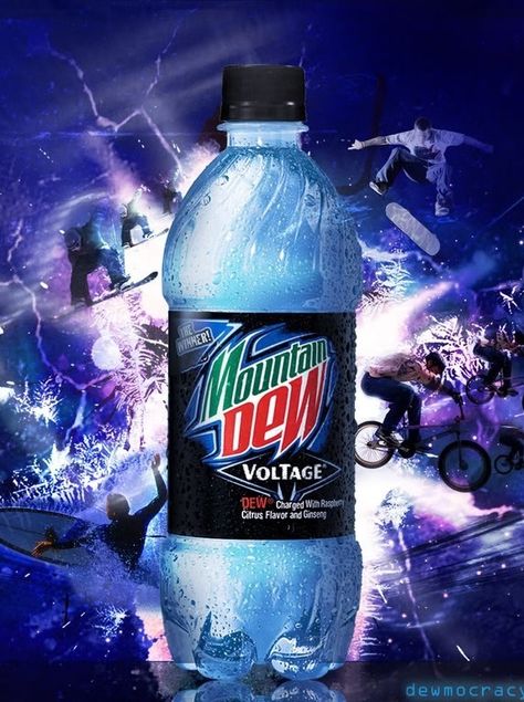 Mountain Dew voltage--Crap, this stuff is good! Blue Mountain Dew, Mountain Dew Voltage, Mtn Dew, Amusement Park Rides, Cool Tech Gadgets, Purple Themes, Goofy Pictures, Alternative Therapies, Blackest Night