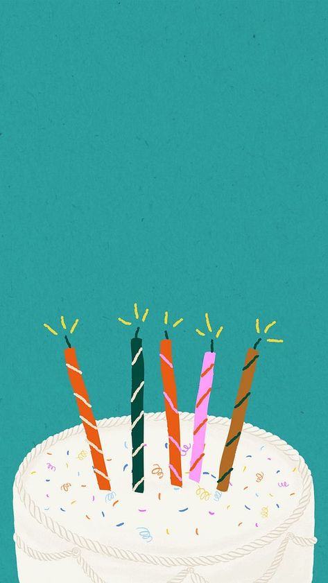 Birthday Cake Collage Art, Hppy Bthday Background, Iphone Birthday Wallpaper, Phone Wallpaper Birthday, Iphone Wallpaper Birthday, Birthday Candle Illustration, Birthday Phone Background, Wallpaper Backgrounds Birthday, Cute Birthday Backgrounds