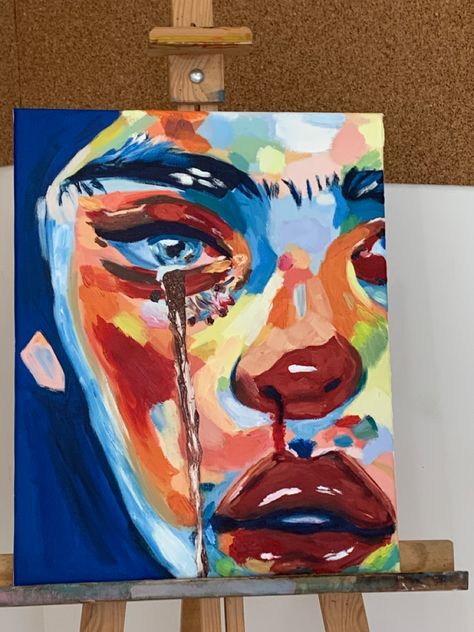 Inspo:roxart Messy Painting Style, Ekspresionisme Art, Messy Painting, Expression Art, Art App, Art Album, Art Apps, Human Decency, Oil Color