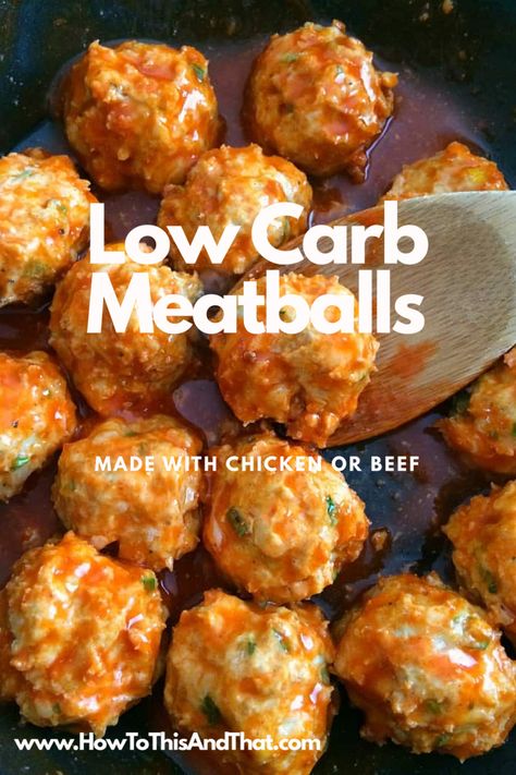 This is the only low carb meatballs you will ever need! Perfect for chicken or beef and can be used with any sauce you like. No pork rinds and still Keto approved! #lowcarb #lowcarbdiet #lowcarbrecipes #lchf #lchfrecipes #meatballs #lowcarbmeals Snack Meal Prep, Quick Beef Recipes, Ground Chicken Meatballs, Keto Buffalo Chicken, Keto Meatballs, Low Carb Meatballs, Buffalo Chicken Meatballs, Chicken Meatball Recipes, Keto Easy