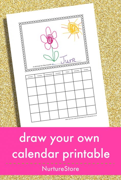 Use this printable calendar coloring page to make a simple homemade calendar that’s absolutely unique to your child!       Color-in calendar printable for kids   Quick resource >> Download your ready-made New Year Unit here     Make a calendar using your child’s art with our colour-in calendar printable. You can print off […] Christmas Crafts Primary School, Calendar Crafts For Kids, Calendar Ideas For Kids To Make, Calendar Drawing, Craft Calendar, Homemade Calendar, Handprint Calendar, Creative Crafts For Kids, Calendar Free Printable