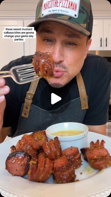 MarcoThePizzaMan on Instagram: "Sweet Mustard Kielbasa Bites. These won’t last long at your tailgate.. Delish!! #kielbasa #kielbasasausage #kielbasasausages #sausage #sausagerecipe #sausagerecipes #sweetsausage #tailgate #tailgatefood" Mustard Kielbasa Bites, Kabasa Sausage Appetizer Recipes, Sweet Mustard Kielbasa Bites, Mustard Kielbasa, Smoked Sausage Breakfast, Kielbasa Recipes Appetizers, Mustard Hasselback Kielbasa Bites, Breakfast Kielbasa, Keibasa Sausage Appetizers