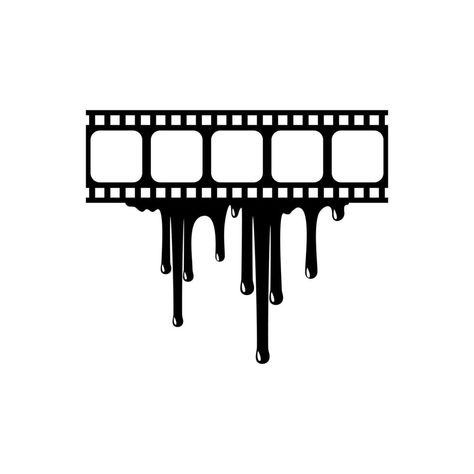 Horror Symbols, Horror Movie Symbols, Scream Logo Movie, Horror Characters Silhouette, Line Art Film Roll, Horror Vector Art, Film Tape, Film Festival Poster, Movie Reels