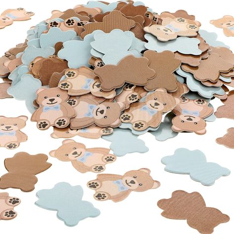 PRICES MAY VARY. What you will receive: you will get 300 pieces of bear shaped confetti in 3 different styles, which will meet your different applying demands and can add an unexpected decorative effect to the whole decoration Serviceable material: our brown bear confetti is made of paper, which is, odorless, safe, reliable, and reusable, which can serve you for a long time; And each paper confetti measures about 2.5 cm/ 0.98 inch, which is small and delicate for you to apply Delicate design: th Bear Table, Bear Baby Shower Theme, Teddy Bear Party, Boy Baby Shower Ideas, Bearly Wait, Paper Confetti, Table Confetti, Bear Party, Teddy Bear Baby Shower