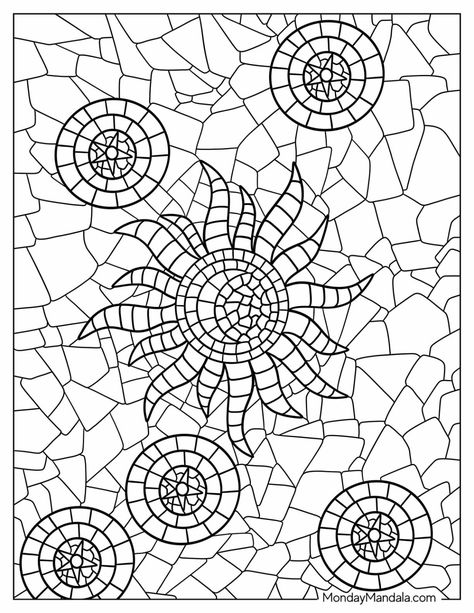 Mosaic coloring pages with a variety of designs, including animals, nature, and more. Free to download and. #Easy_Mosaic_Patterns_Free_Printable #Mosaic_Templates_Free_Printable #Mosaic_Coloring_Pages #Stained_Glass_Coloring_Pages Mosaic Coloring Pages, Stained Glass Coloring Pages, Coloring Pages For Adults Unique, Free Mosaic Patterns, Easy Mosaic, Broken Glass Crafts, Printable Paper Patterns, Mosaic Tiles Crafts, Free Printable Paper