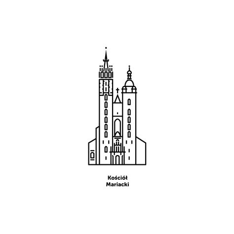 Cracow icons on Behance Krakow Travel, Patchwork Ideas, Travel Stamp, Krakow Poland, Fine Line Tattoos, Line Tattoos, Krakow, Photo Albums, Tattoo Idea