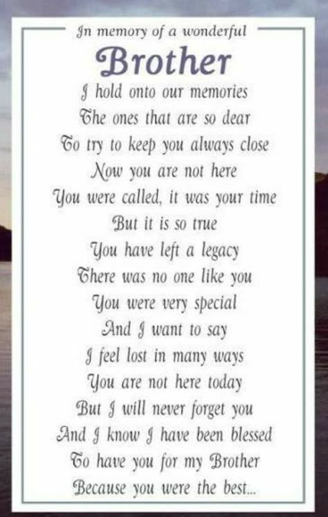 Brother In Heaven Quotes, Poems For Brother, Brother Poems From Sister, Miss You Brother Quotes, Brother Poems, Birthday In Heaven Quotes, In Heaven Quotes, Brother N Sister Quotes, God Ideas