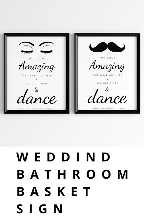 Those ladies gents bathroom templates are totally editable. The font, the colors, the background and the text can be changed. Those funny bathroom signs features a mustache for the gents and closed eyes with lashes for the ladies. Those wedding bathroom signs are a mix of 2 different fonts, one minimal and readable and one cursive. #weddingbathroombasketsign #restroomsign #weddingbasketbathroomsign #weddingbasketsign #weddingpreparation Bathroom Templates, Bathroom Signs Funny, Wedding Bathroom Basket Sign, Wedding Bathroom Signs, Template Funny, Fairy Tail Wedding, Bathroom Basket, Wedding Bathroom, Bathroom Quotes