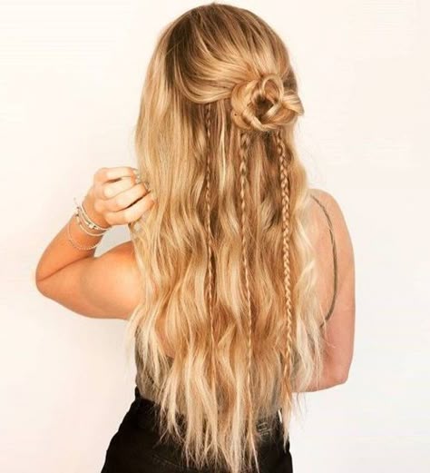 Braids Within Braids, Cute Blonde Hairstyles Medium, Hairstyles For Hip Length Hair, Half Up Half Down Blonde Hair, Half Up Half Down Formal Hair, Half Up Half Down Braided Hairstyles, Simple Hair Designs, Grad Hair, Prom 2022