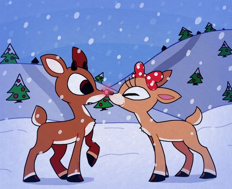 Rudolph and Clarice by ExtraRare on DeviantArt Rudolph And Clarice Wallpaper, Rudolph And Clarice, Moose Cartoon, Christmas Fanart, Horned Animals, Christmas Vacation Movie, Deer Cartoon, Vacation Movie, Winter Artwork