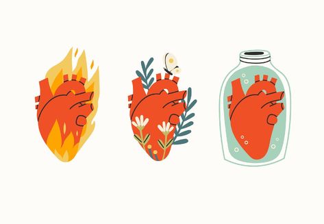 Real Heart, Hand Drawn Heart, Heart On Fire, Drawn Heart, Fire Drawing, Heart Doodle, Fire Tattoo, Heart Hands Drawing, Fire Flower