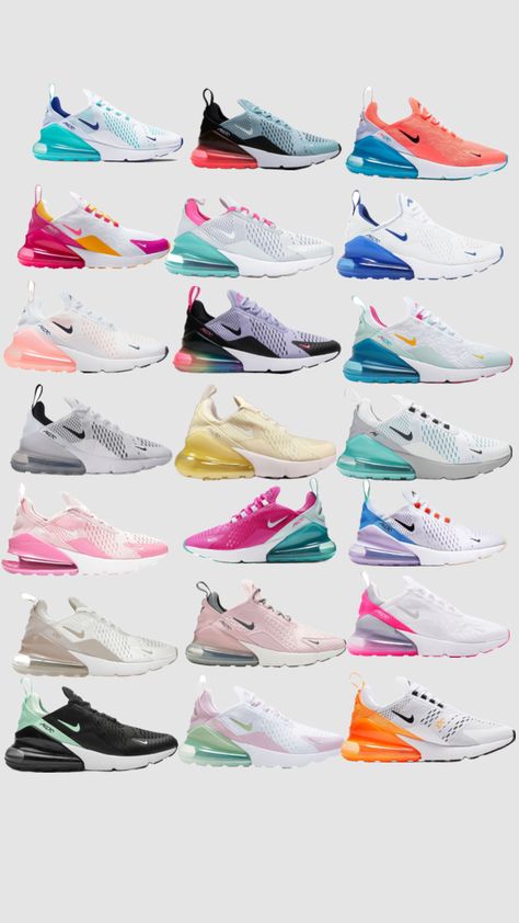 Air 270s Air Max 270 Outfit Ideas, 270 Air Max Shoes, Nike 270s, Cute Running Shoes, Nike Volleyball Shoes, Best Volleyball Shoes, Nike Shoes Women Fashion, Cute Nike Outfits, White Nike Shoes