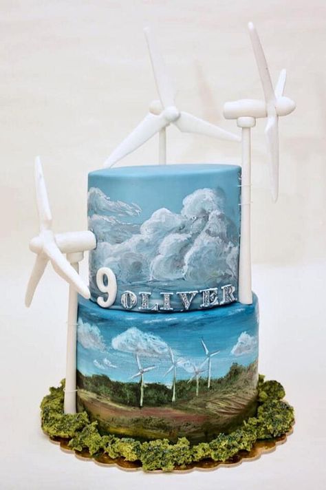 Diy Chanel Candle, Airplane Birthday Cakes, Pinwheels Party, Dinosaur Party Decorations, Lego Party, Cakes For Men, Cake Icing, Wind Power, 4th Birthday Parties