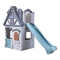 2 Story Playhouse, Playhouse Slide, Two Story Playhouse, Cedar Playhouse, Toddler Playhouse, Playhouse With Slide, Outdoor Playhouse, Backyard Toys, Kids Play Set