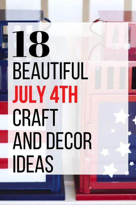 Have fun decorating for the 4th of July with these creative and easy july 4th crafts. These home decor projects are cheap and simple and perfect for party ideas. #diy #july4th #july4thcrafts Things To Make Crafts, 4th Of July Craft, July 4th Decor, Home Interiors And Gifts, Buffet Decor, Cute Diy Projects, Hometalk Diy, How To Craft, Crafts For Adults