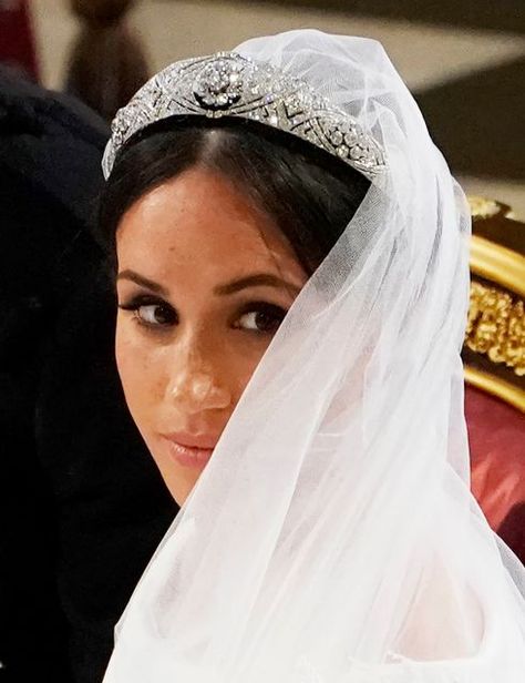 Meghan Markle in St George's Chapel at Windsor Castle during her wedding to Prince Harry.  Photo: Owen Humphreys/PA Wire Bandeau Tiara, Harry And Meghan Wedding, Harry Wedding, Carole Middleton, Meghan Markle Wedding, Princess Meghan, Prins Harry, Prince Harry And Megan, Meghan Markle Prince Harry