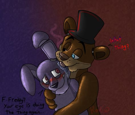 FNaF - Freddy x Bonnie by Koili Freddy X Bonnie, Markiplier Fnaf, Fnaf Freddy, Jack And Mark, Fnaf Sister Location, Animatronic Fnaf, Fnaf Comics, Fnaf Memes, Sister Location