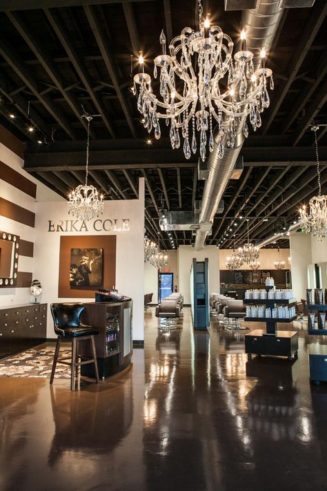 SOTY 2015: Erika Cole Salon & Spa | Salon Today Hair Salon Interior Design, Salon Interior Design Ideas, Salon Designs, Beauty Salon Interior Design, Nail Salon Interior Design, Salon Lighting, Salon Decor Ideas, Salon Design Ideas, Nail Salon Interior