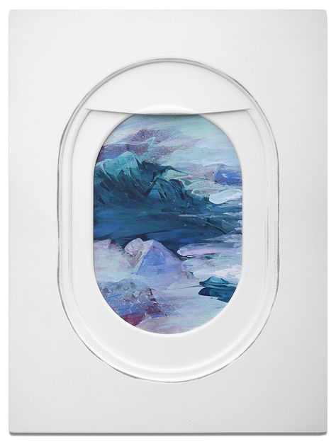 Jim Darling’s Airplane Window Seat Paintings Frame Landscapes From Mile-High Perspectives Window Drawing, Airplane Window, 카드 디자인, Gcse Art, Window Painting, Window Seat, Art Show, Painting Frames, Art Inspo