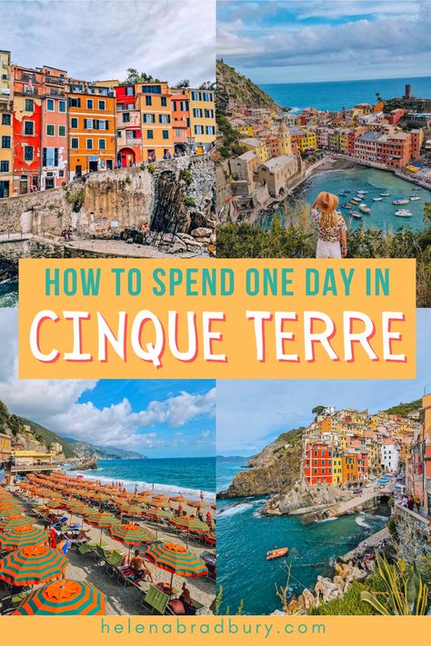 Wondering if it’s possible to visit Cinque Terre in one day? Spend 1 day in Cinque Terre by following this itinerary - make the most of your trip to Italy! Cinco Terre Italy, Cinque Terre Day Trip, Cinque Terre Itinerary, Cinque Terre Italy, Italy Itinerary, One Day Trip, 1 Day, Italy Vacation, Train Rides