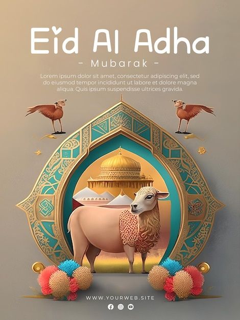 PSD eid al adha greeting poster template | Premium Psd #Freepik #psd #eid-al-fitr #ied-mubarak #happy-eid-al-fitr #eid-mubarak-ramadan Ied Mubarak, Fitr Eid, Eid Mubark, Eid Al Adha Greetings, Greeting Poster, Idul Adha, Mubarak Ramadan, Eid Ul Adha, Eid Al Fitr