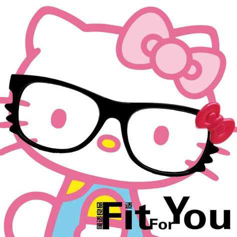 HK fit for you. Wearing Glasses, Hello Kitty, Kitty, Fictional Characters, Art