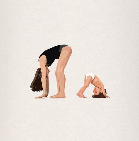 Giselle Dekel, Mom And Baby Yoga, Yoga Baby, We Bare Bears Wallpapers, Baby Illustration, Toddler Humor, Cardboard Tubes, Funny Prints, Square Canvas